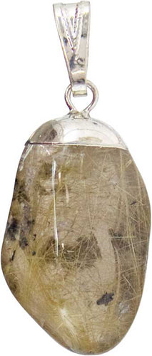 Rutile Quartz Tumbled Pendant