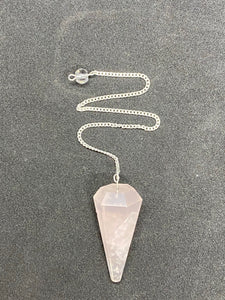 6-sided Rose Quartz Pendulum