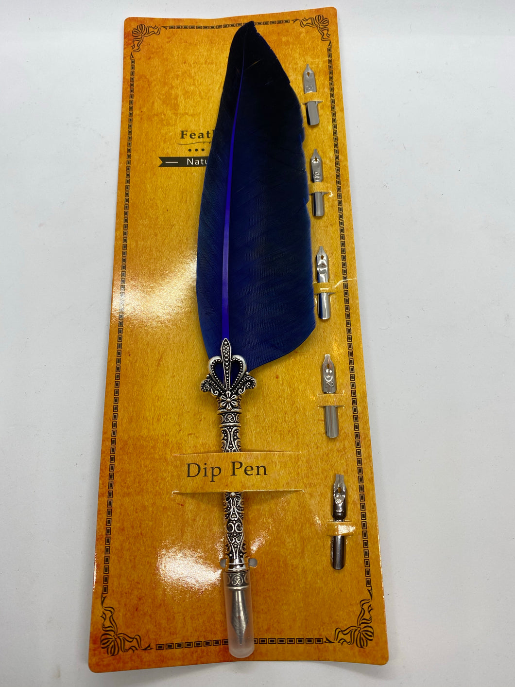 Blue Feather Pen